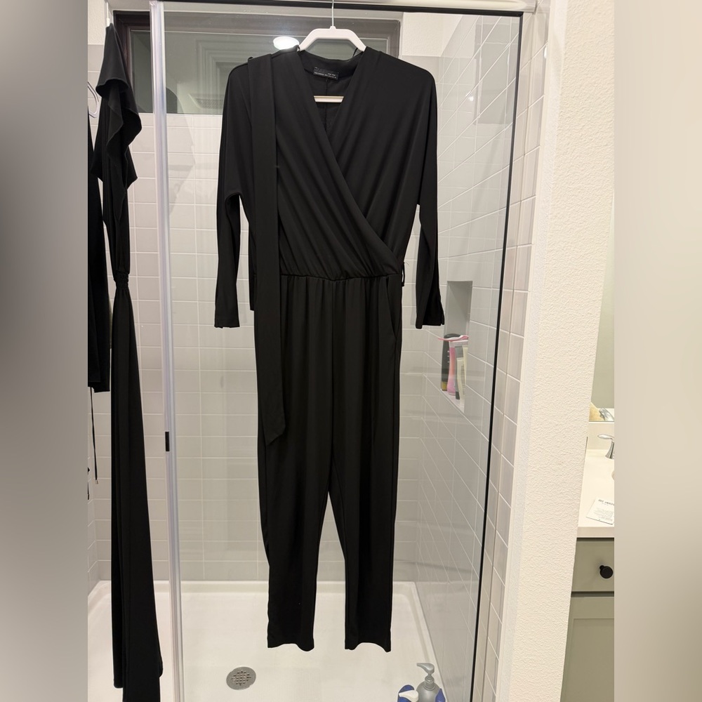 Zara Black Romper with tie